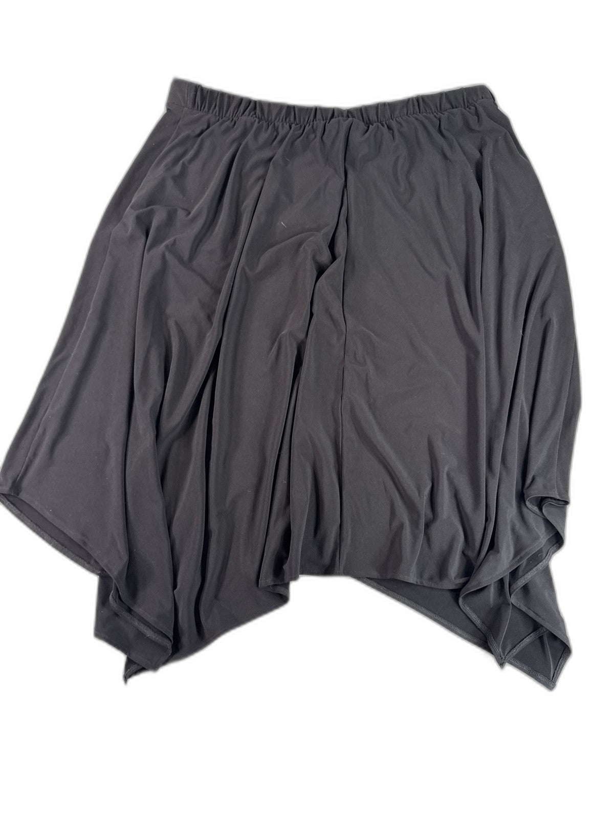 Lane Bryant Asymmetrical Skirt 22 Womens 22/24 Black Polyester Spandex Elastic