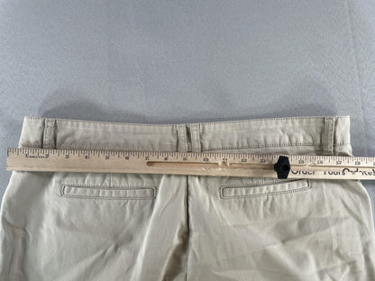 French Laundry Sport Pants Womens 12P Beige Cropped Stretch Casual Capri Cotton
