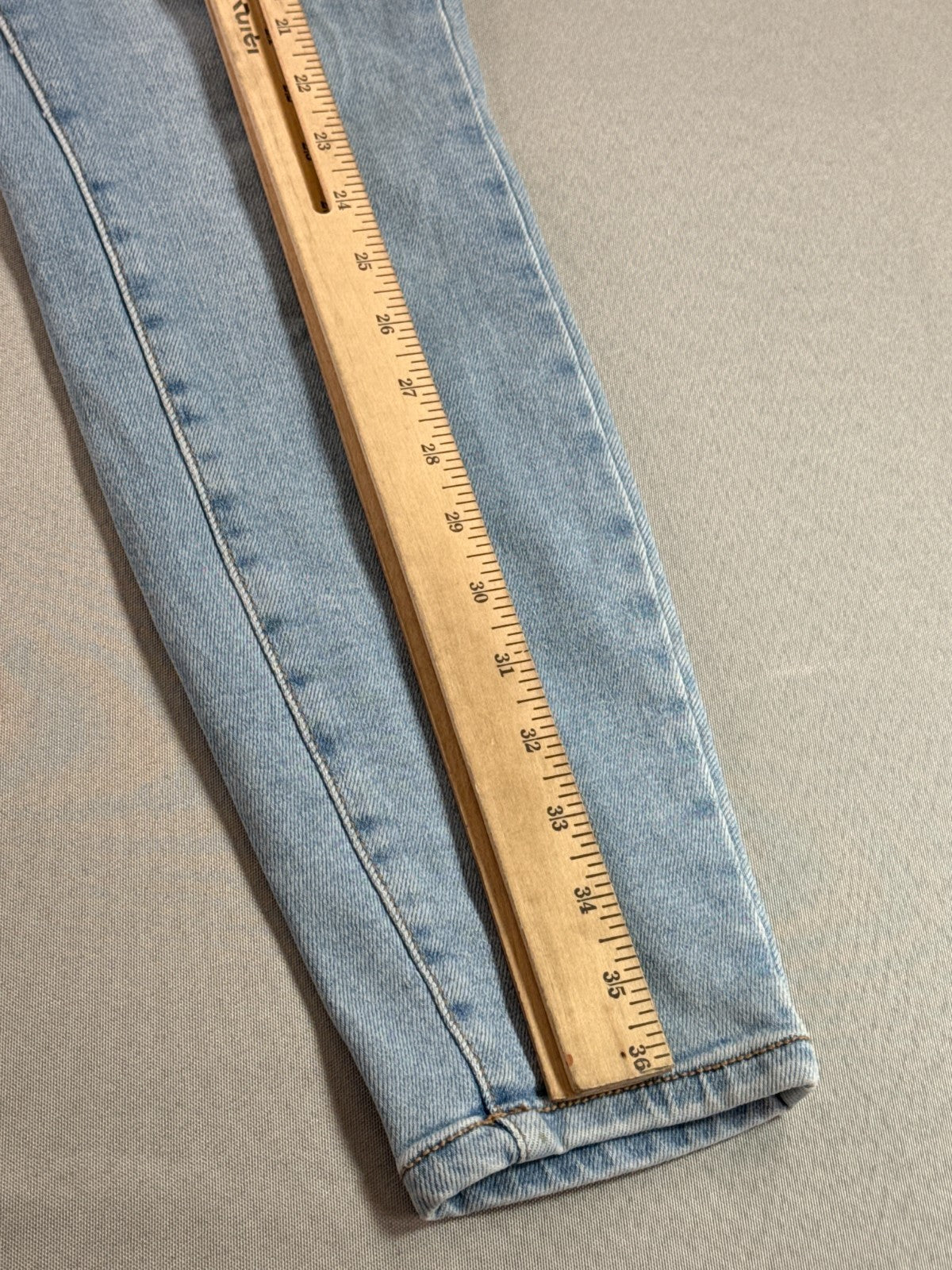 Wax Jean Butt I Love You Skinny Jeans Women 14 Light Wash Denim Mid Rise Stretch
