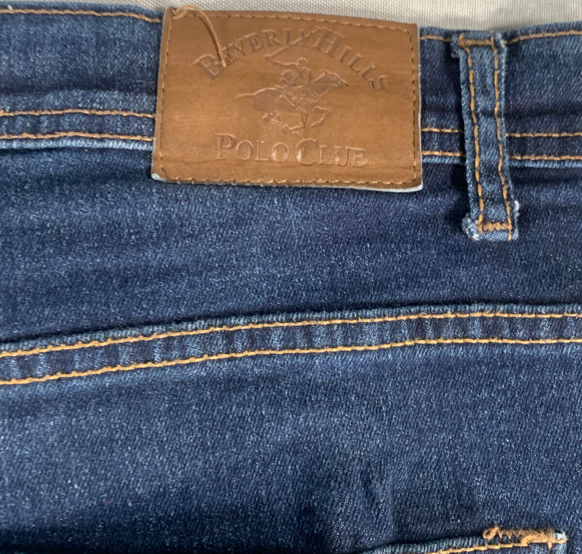 Beverly Hills Polo Club Jean Shorts Men’s 42 Blue Denim Baggy Fit Casual Zip Fly