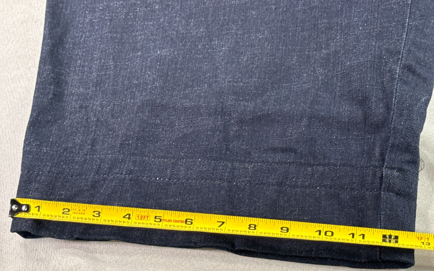 Eileen Fisher Denim Wide Leg Crop Pants Womens XL Blue Organic Cotton Stretch