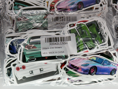 JDM Stickers Wholesale Lot 40 Packs x200pcs GTR Supra RX7 Skyline Vinyl Decal