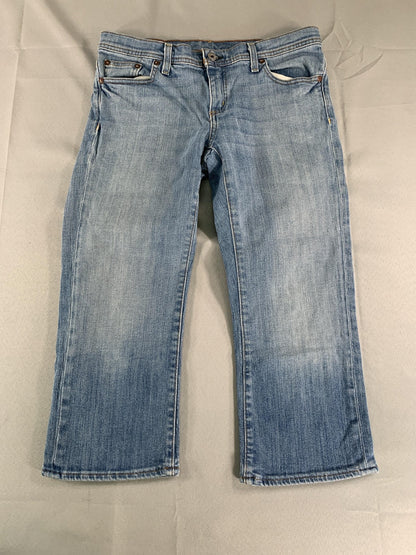 Polo Jeans Company Jeans Womens 4 Blue Stretch Cropped Straight Leg Denim JAW02S
