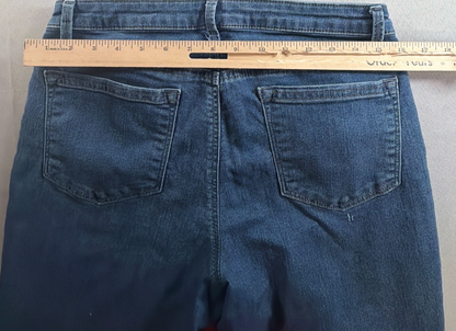 Riders By Lee Capri Jeans Womens 10M Mid Rise Stretch Denim Cropped Blue Pants