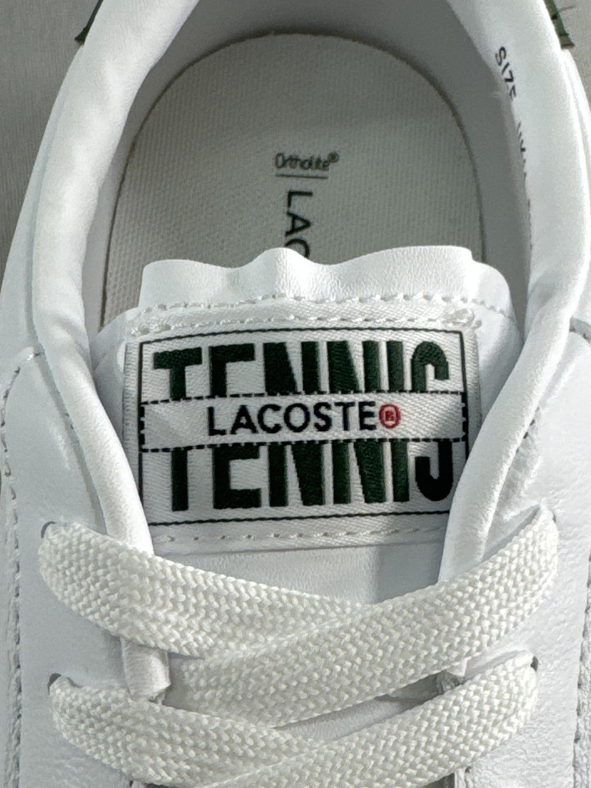 Lacoste Baseshot Pro 125 Shoes Mens Size 12 White Leather Sneakers 749SMA0063
