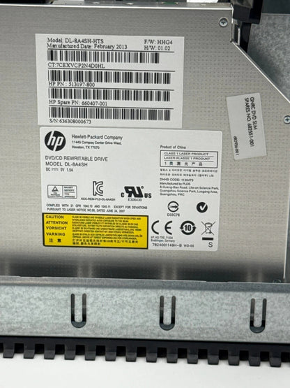 HP Z800 Z820 Slot-Load DVD DL-84ASH Drive 483510-003 Carrier amp Cables OEM NWT