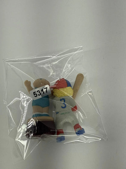 1984 Cabbage Patch Kids PVC Figurine Baseball Boy w/ Bat &amp; Baby Lot Apparel