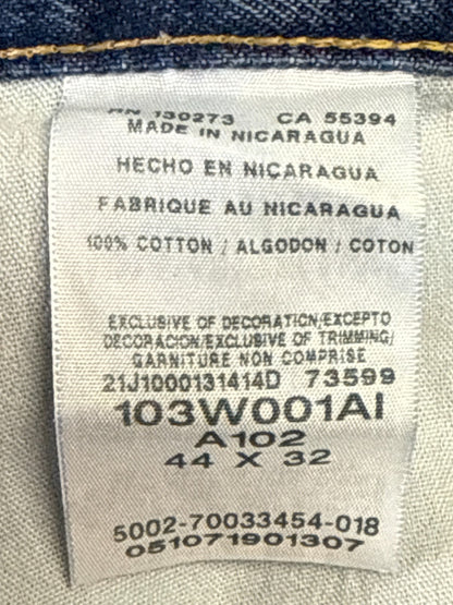Wrangler Riggs Workwear Jeans Men 44x32 Carpenter Relaxed Fit Blue Denim