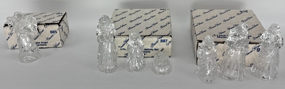 Princess House Crystal Nativity Set 3 Pc Lead Crystal Germany Mary Kings Apparel