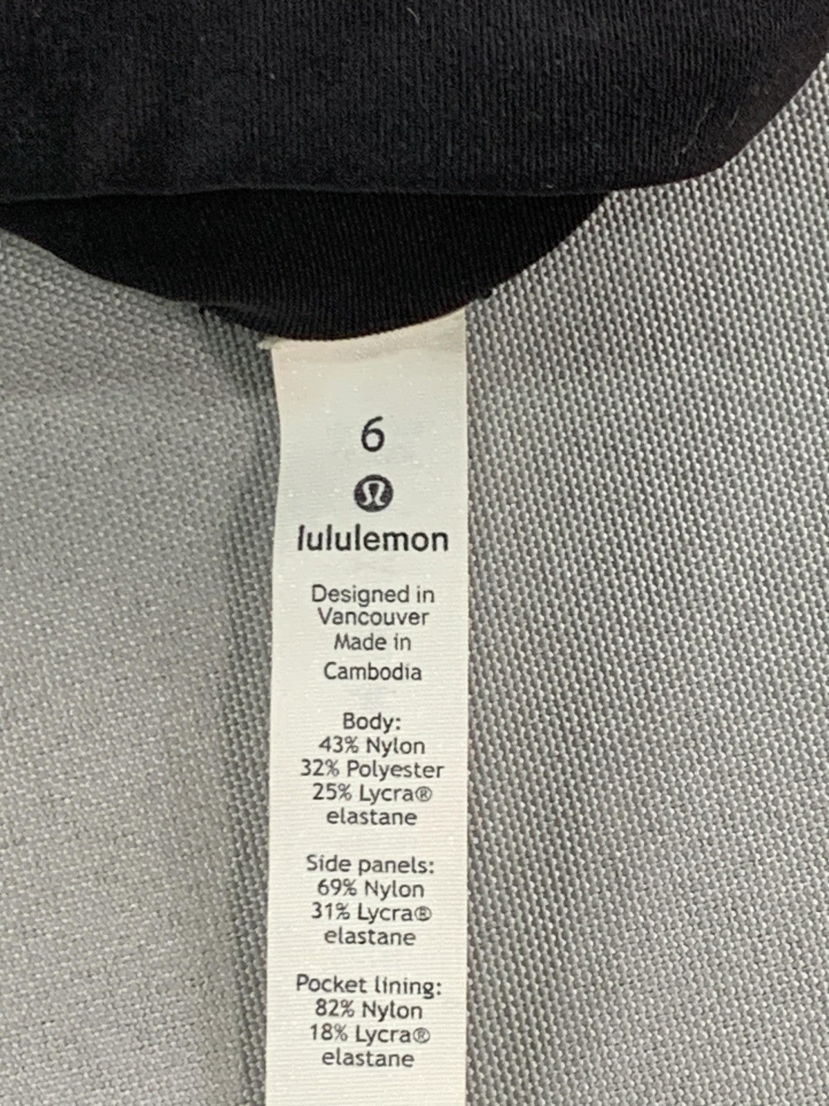 Lululemon Leggings Womens 6 Gray Black Pink Colorblock Ankle Yoga Gym Training