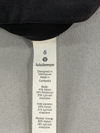 Lululemon Leggings Womens 6 Gray Black Pink Colorblock Ankle Yoga Gym Training