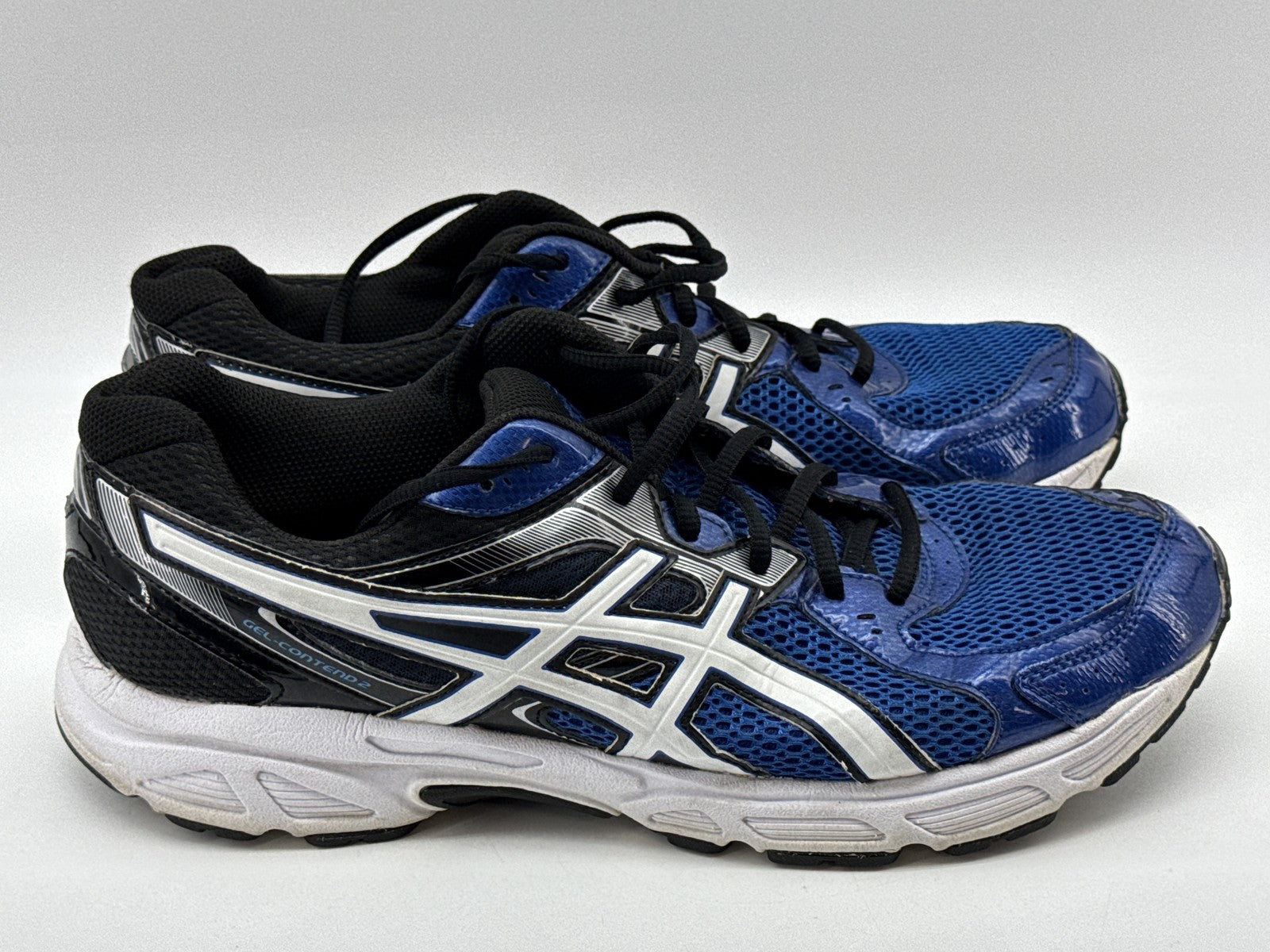 ASICS Gel Contend Running Shoes Unisex Blue Mesh Athletic Low Top Lace Up