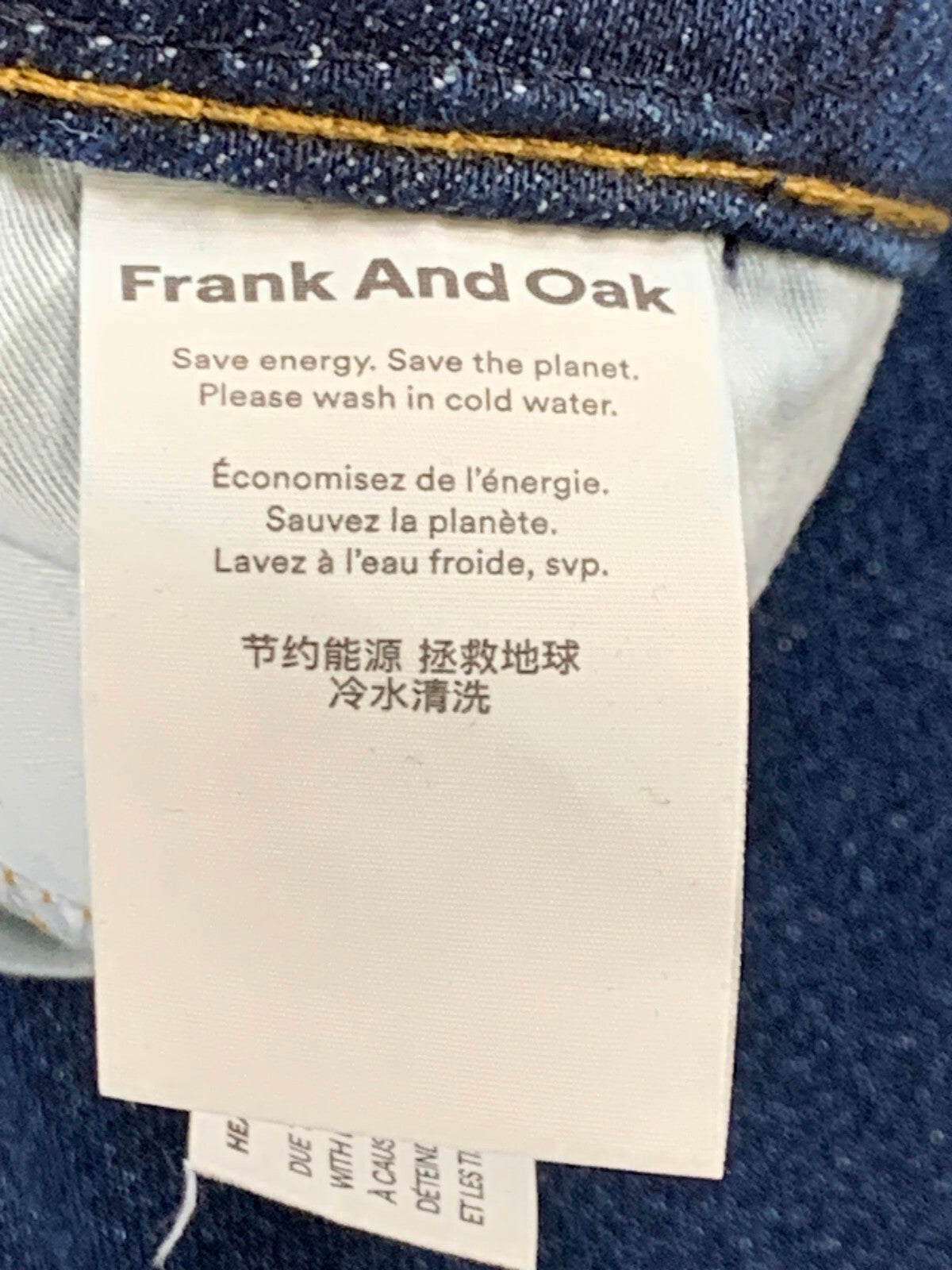 Frank And Oak Womens Jeans 26 The Bootcut Dark Wash Mid Rise Stretch Denim 29x30