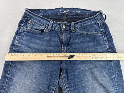 Signature Jeans 12 S Womens S/C Blue Bootcut Stretch Denim Mid Rise Cotton Blend