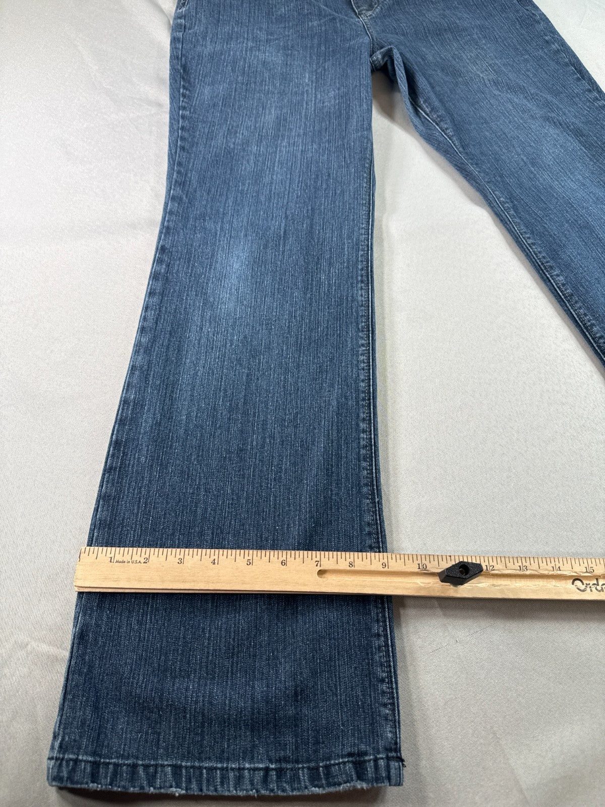 Sonoma Life + Style Womens Jeans 14 Bootcut Mid Rise Medium Wash Blue Denim Flap