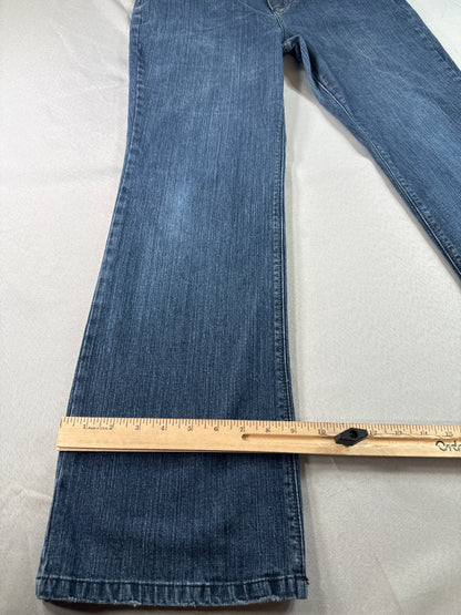Sonoma Life + Style Womens Jeans 14 Bootcut Mid Rise Medium Wash Blue Denim Flap