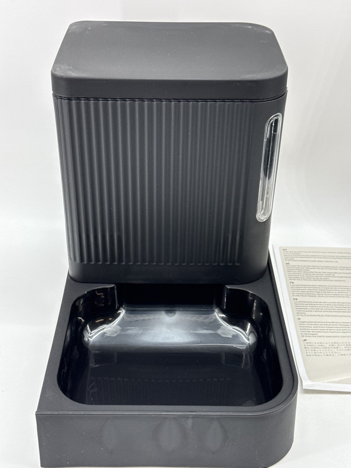 Zomisia Gravity Pet Feeder Black Plastic Dual Compartments Modern