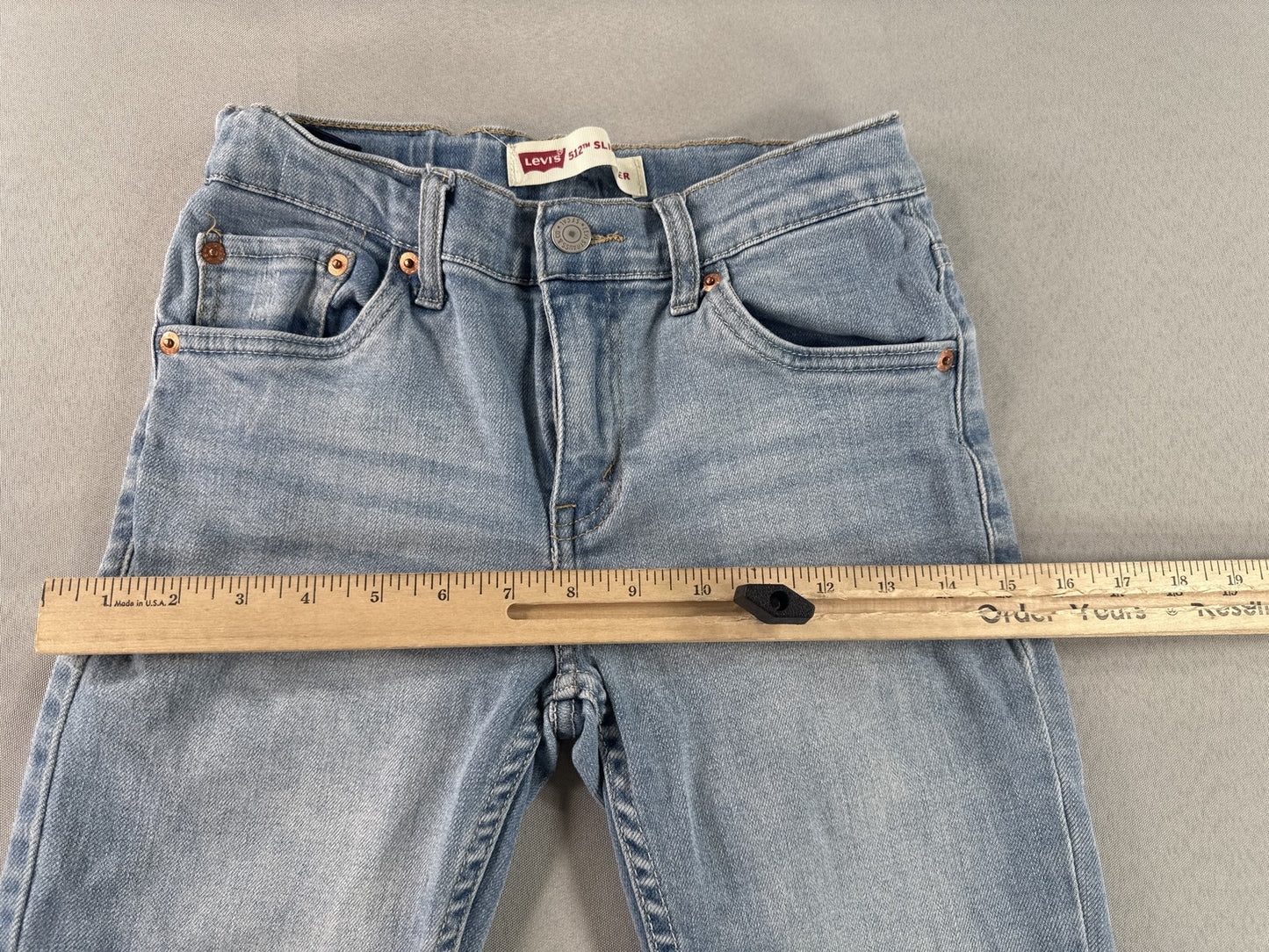 Levi's Straight Leg Jeans 12 REG Womens Light Blue Cotton Elastane Mid Rise