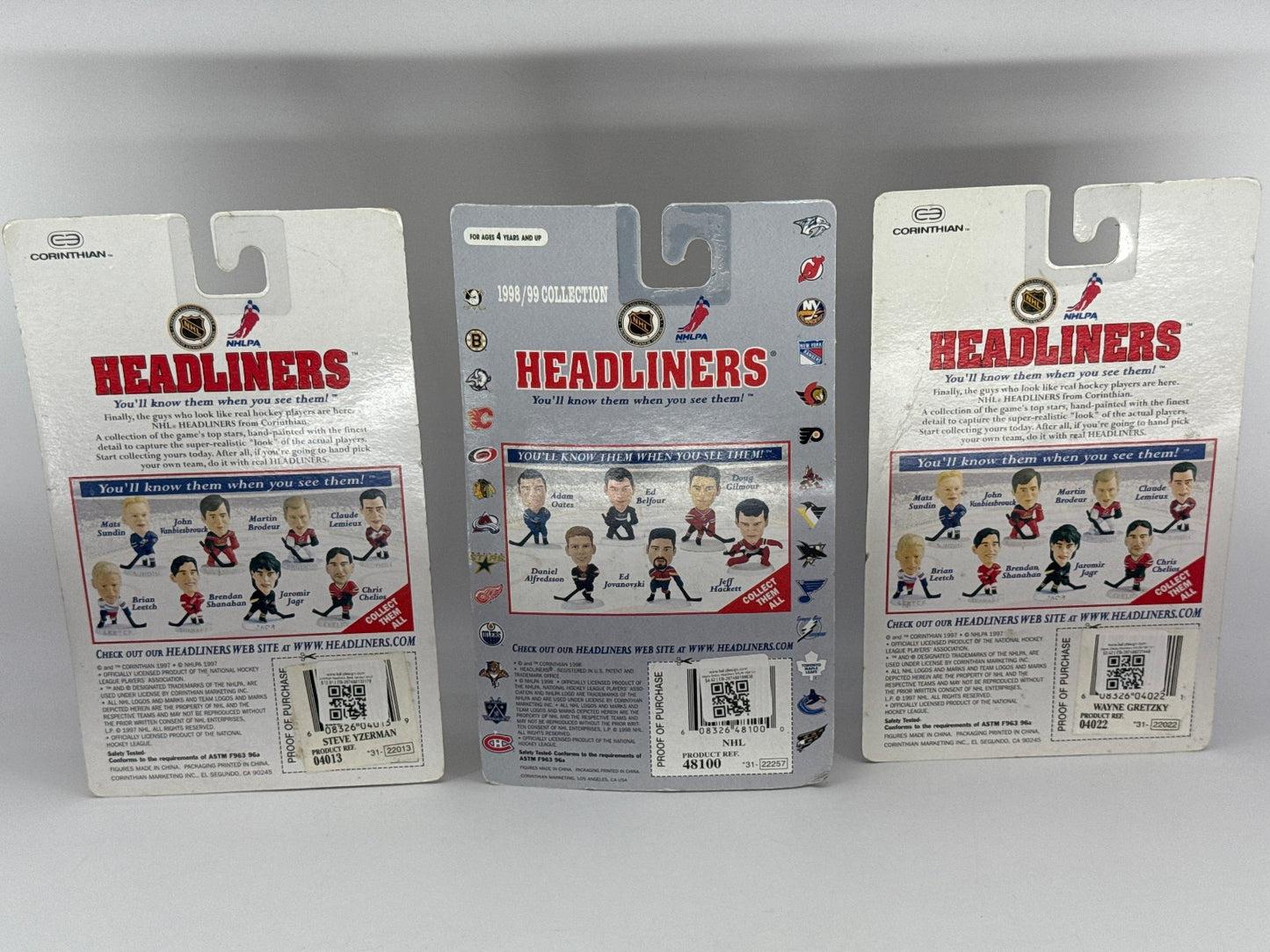 1997/98 NHL Corinthian Headliners Figures Lot Of 2 Richter, Gretzky NY Rangers