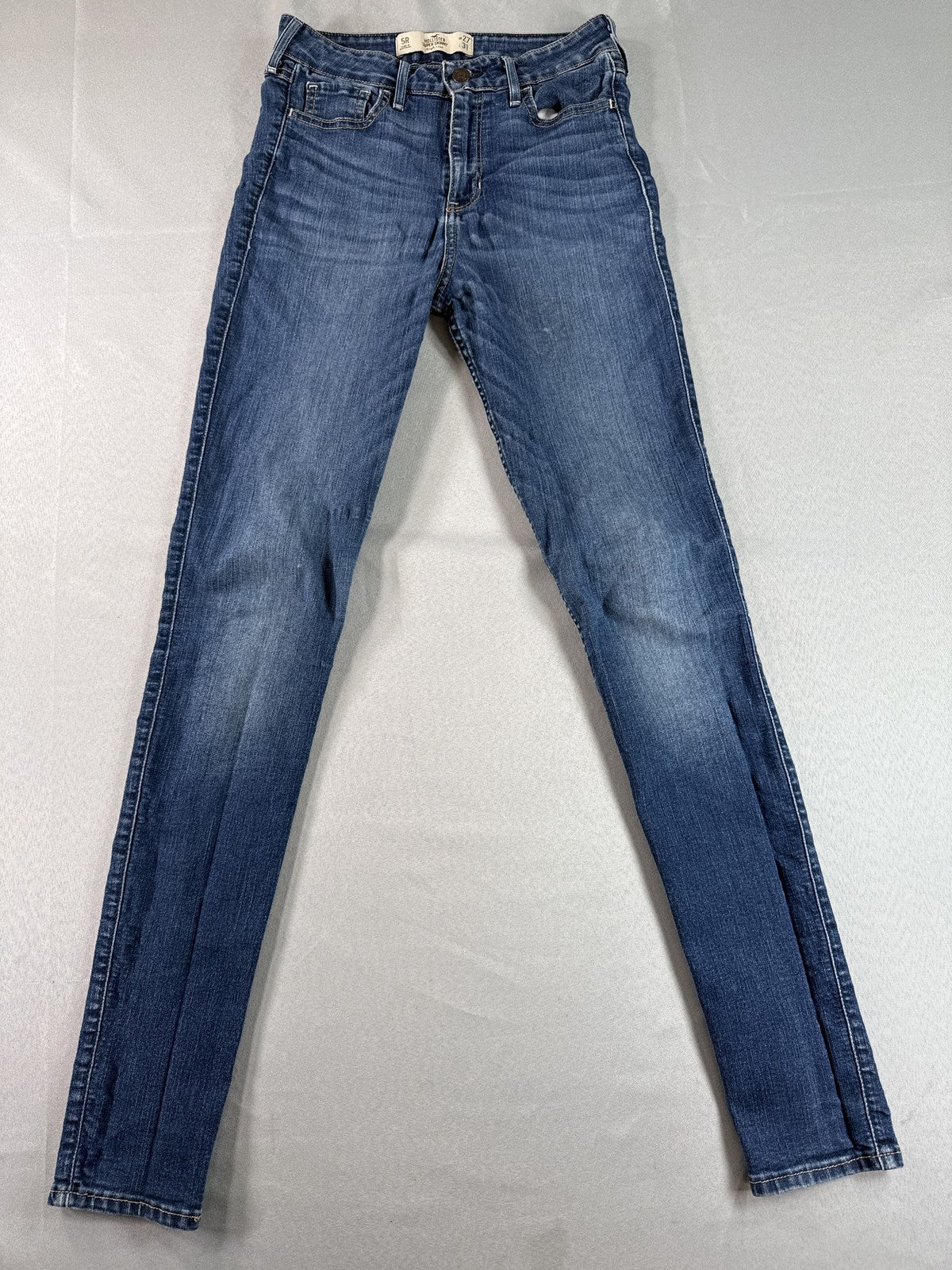 Hollister Super Skinny High Rise Jeans Womens 27x31 Medium Blue Wash Stretch