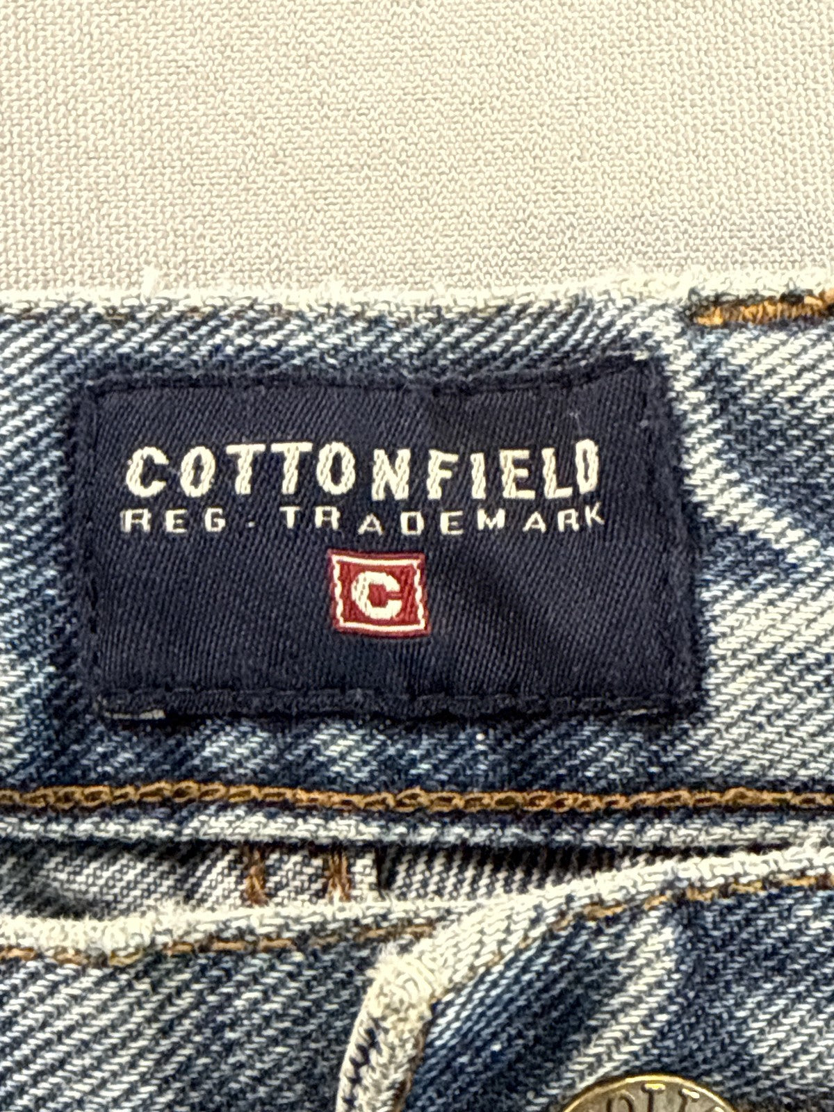 COTTONFIELD Light Wash Jeans Length 100% Cotton Straight Fit Classic Unisex