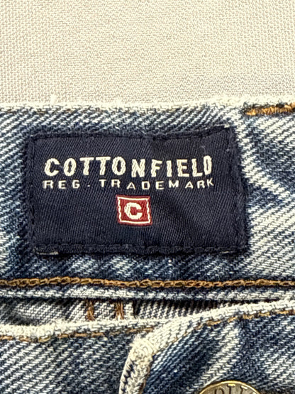 COTTONFIELD Light Wash Jeans Length 100% Cotton Straight Fit Classic Unisex
