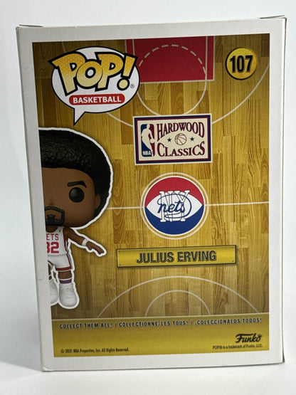 Funko Pop Julius Erving 107 NBA Legends NY Nets Basketball Vinyl Figure Displaye