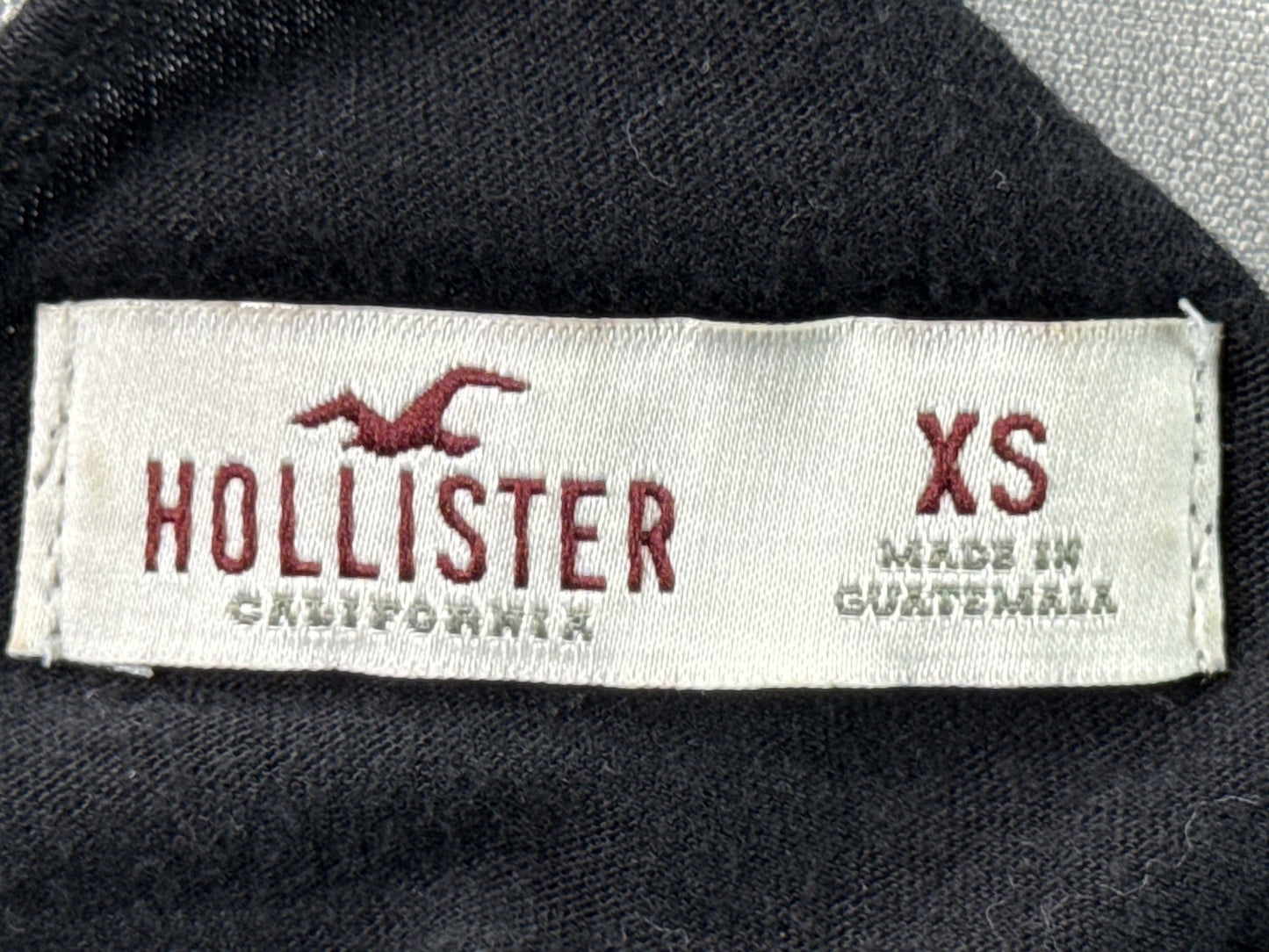 Hollister Halter Top Womens XS Black Cotton Blend Sleeveless Minimalist Regular