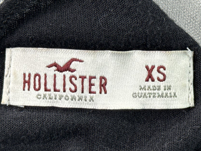 Hollister Halter Top Womens XS Black Cotton Blend Sleeveless Minimalist Regular