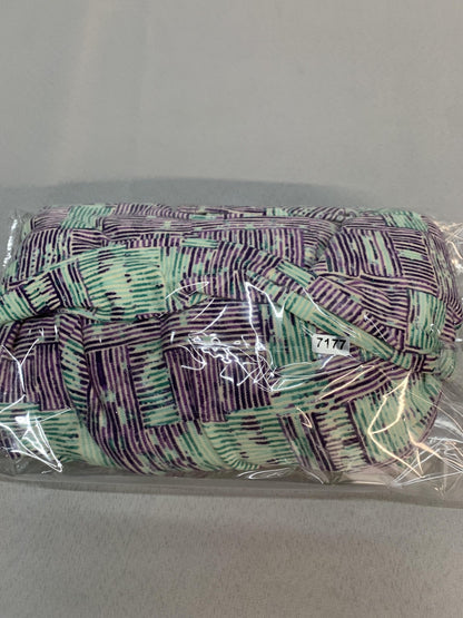 LuLaRoe Sweater Cardigan Womens Large Purple Green Sarah Geometric Pockets Knit
