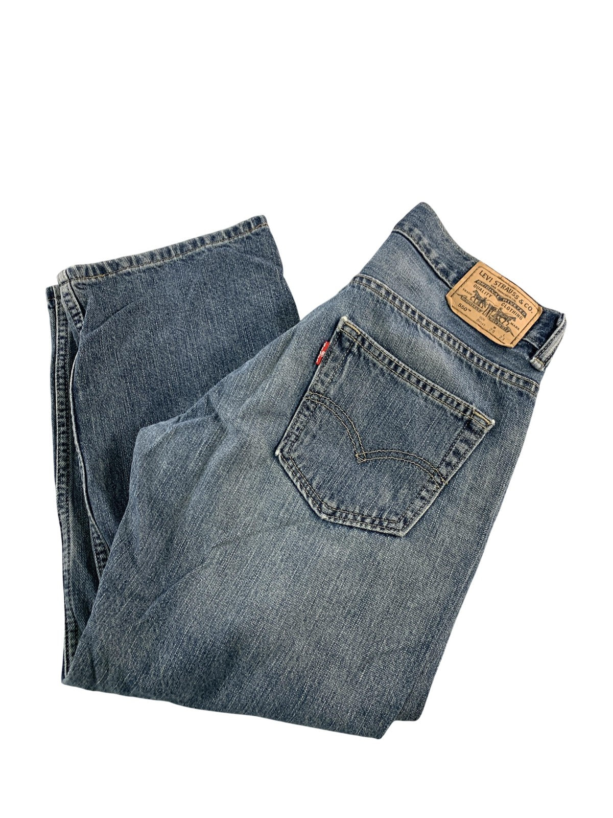 Levi's 550 Jeans Boys 28x23 Medium Wash Relaxed Fit Husky Denim Tapered Leg