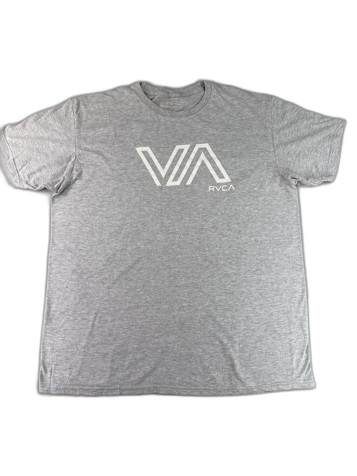 RVCA Graphic Tee XL Gray Cotton Crewneck Short Sleeve Streetwear Skate Surf VA