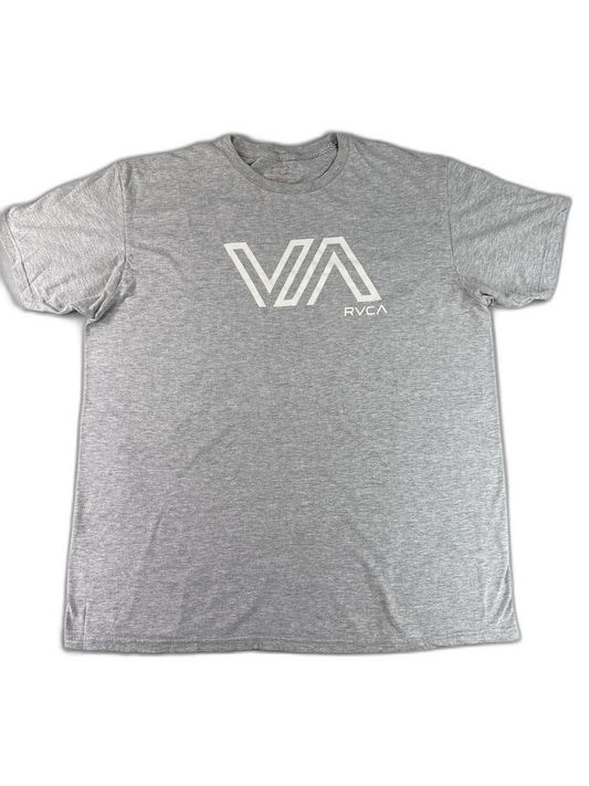 RVCA Graphic Tee XL Gray Cotton Crewneck Short Sleeve Streetwear Skate Surf VA
