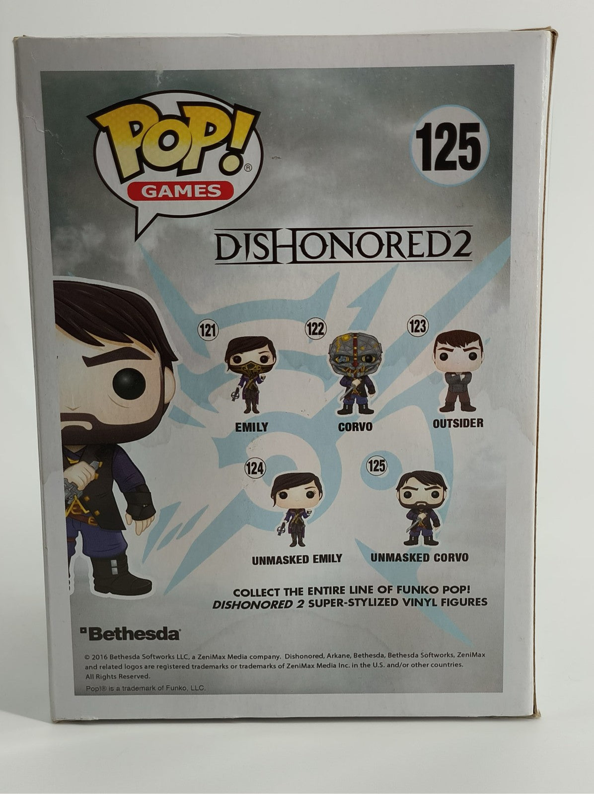Funko Pop Games Unmasked Corvo 125 Dishonored 2 GameStop Exclusive Vaulted Boxed