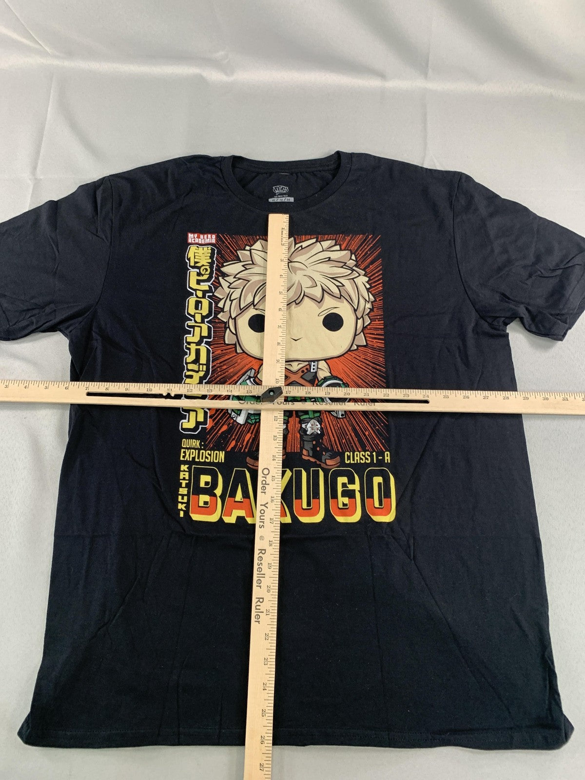 My Hero Academia Shirt Mens XL Black Katsuki Bakugo Funko Pop Tees Anime Graphic