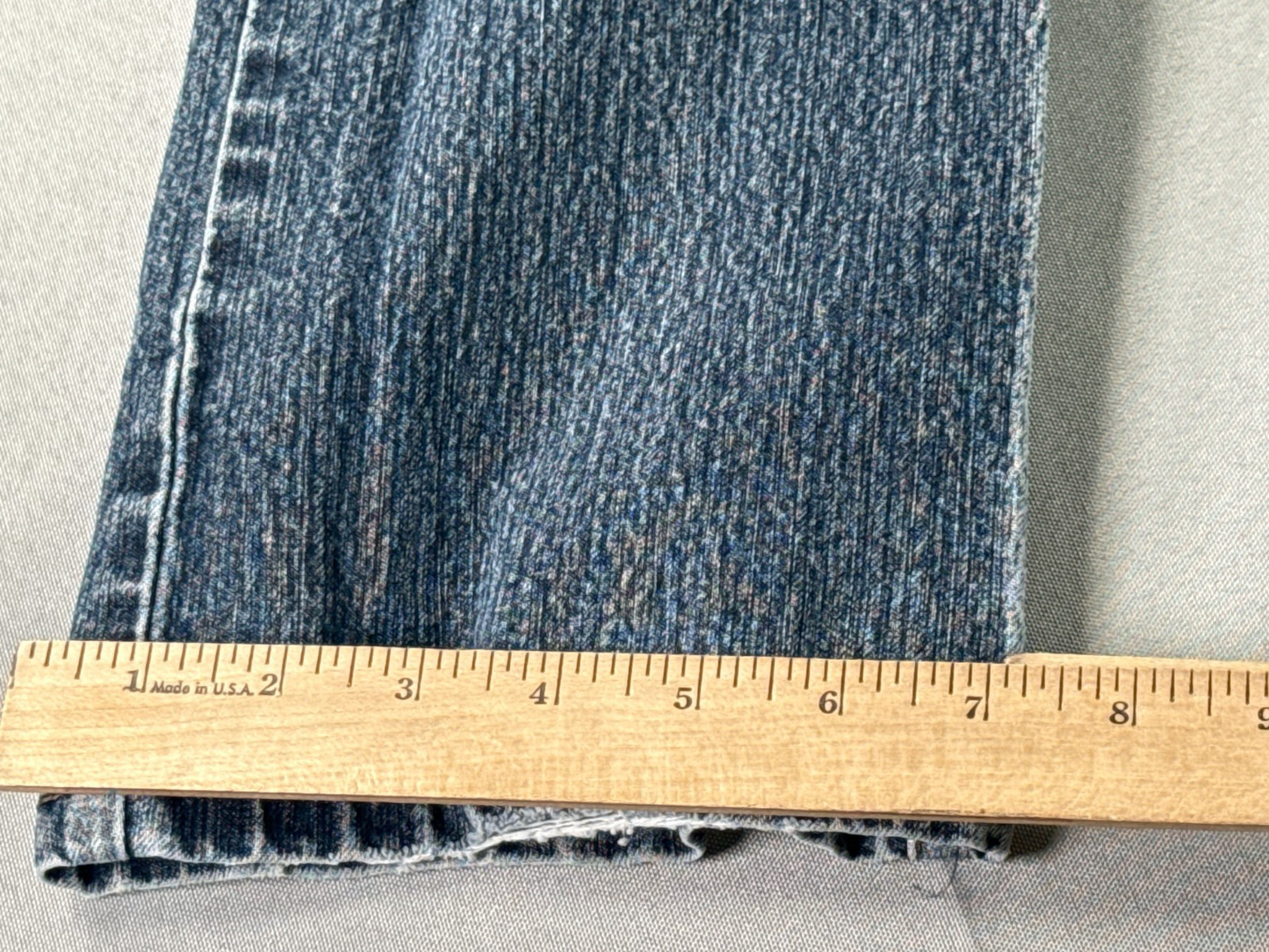 Style&Co Straight Leg Jeans Womens 10P Blue Stretch Denim Distressed Mid Rise