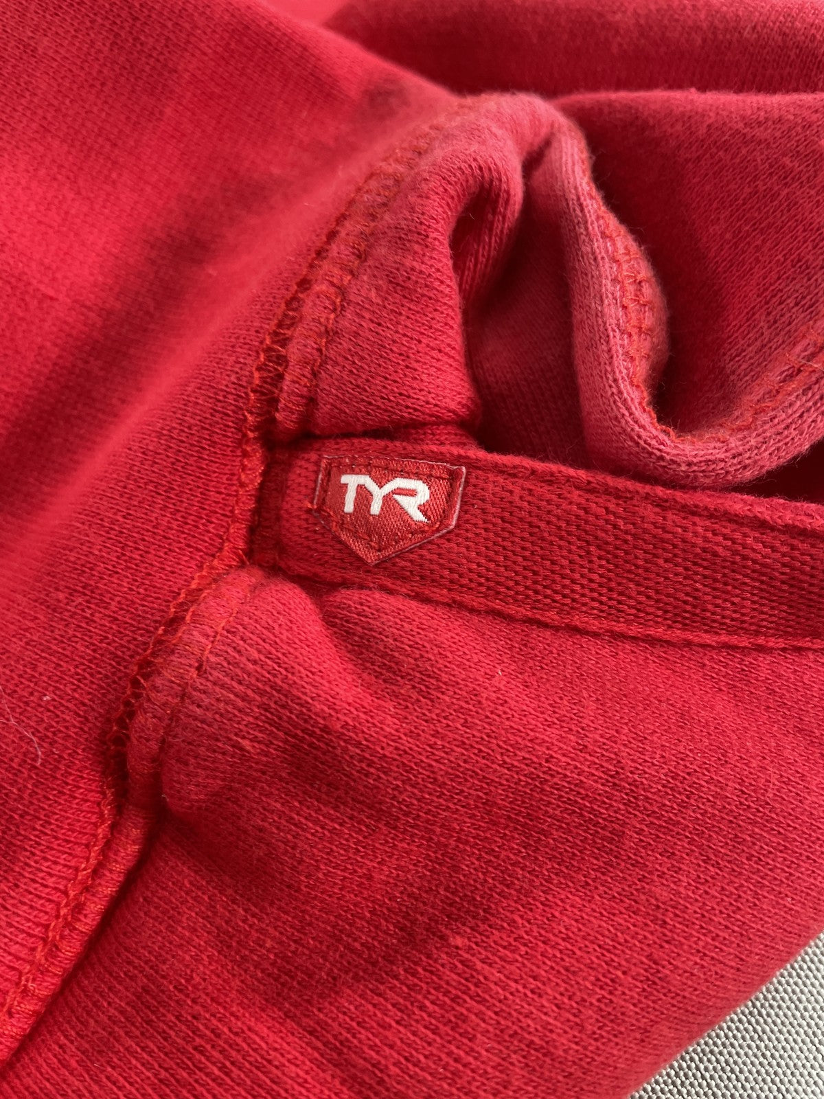 TYR Sweatpants Womens XS Red FFSP2A Red Line Drawstring Lounge Pockets Logo