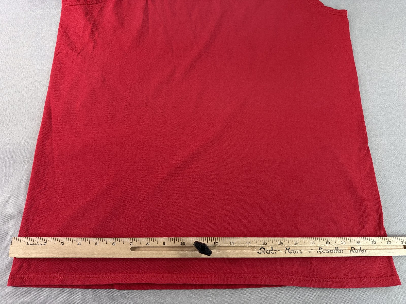 Champion T2238 Tank Top XL Red 100% Cotton Scoop Neck Sleeveless Athletic Logo