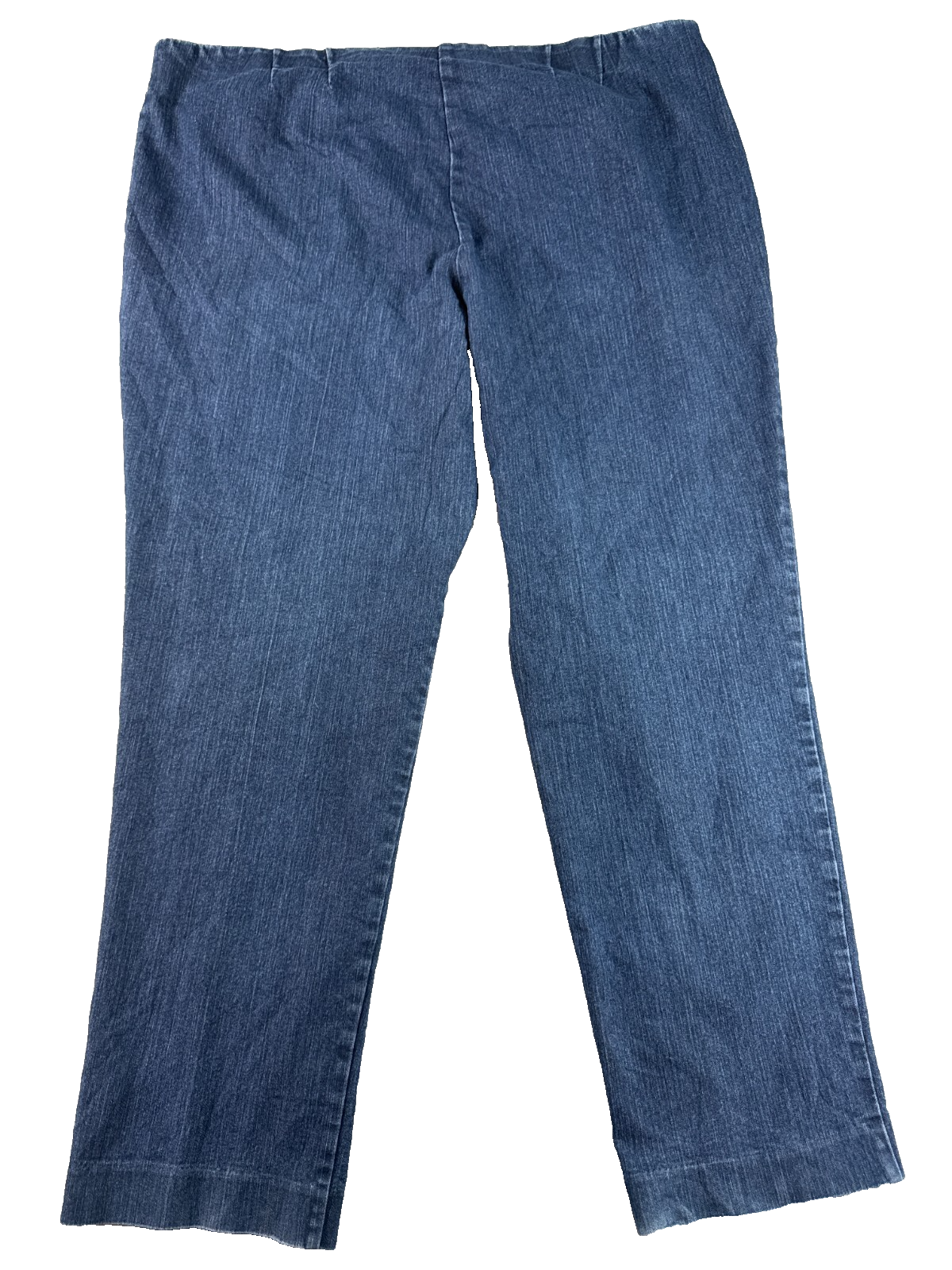 Laura Scott Woman Pull On Jeans 2X Medium Wash Blue Stretch Comfort Waist Denim