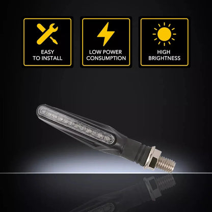 6x LED Turn Signal Lights Universal Amber Blinker Indicators Waterproof Moto