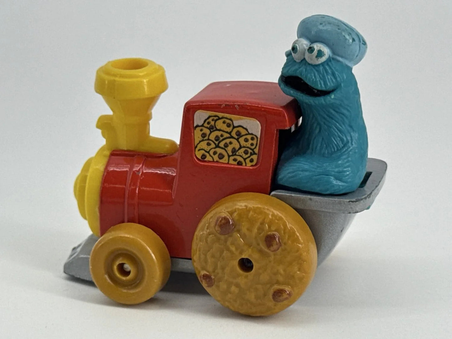 1981 Playskool Cookie Monster Train Sesame Street Diecast Vintage Blue Toy NWT