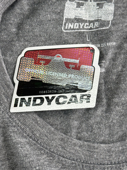 IndyCar Series Shirt Womens Large Gray Race Car Tee Graphic Licensed Official