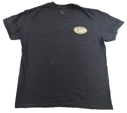 Brixton Bass Brains Fishing Co Collab Black Graphic Tee Short Sleeve Cotton M