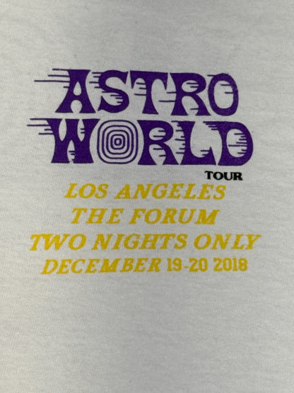 ASTROWORLD Tour Los Music Tee 3XL White 100% Cotton Graphic Crewneck Short