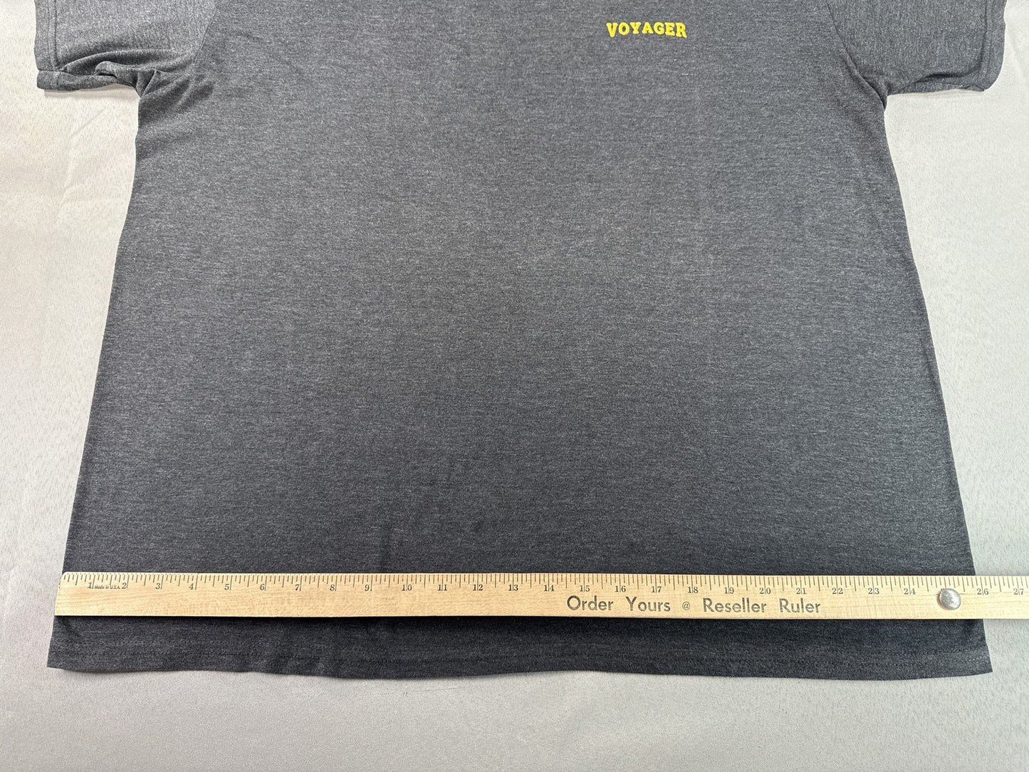 VOYAGER Charcoal Graphic Tee XX LARGE XX Gray Cotton Polyester Crewneck Short