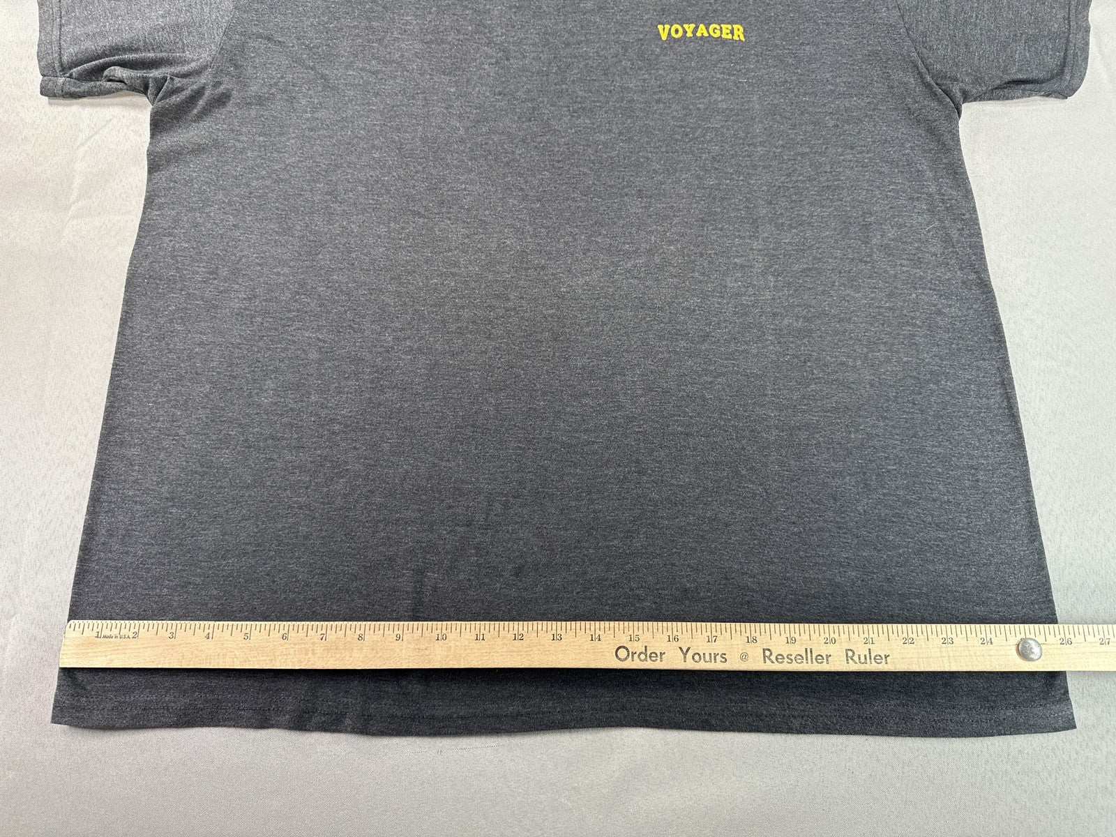 VOYAGER Charcoal Graphic Tee XX LARGE XX Gray Cotton Polyester Crewneck Short