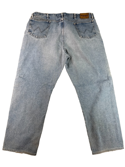 Wrangler 35001AI Jeans Men’s 44x32 Light Wash Relaxed Fit Denim Pants