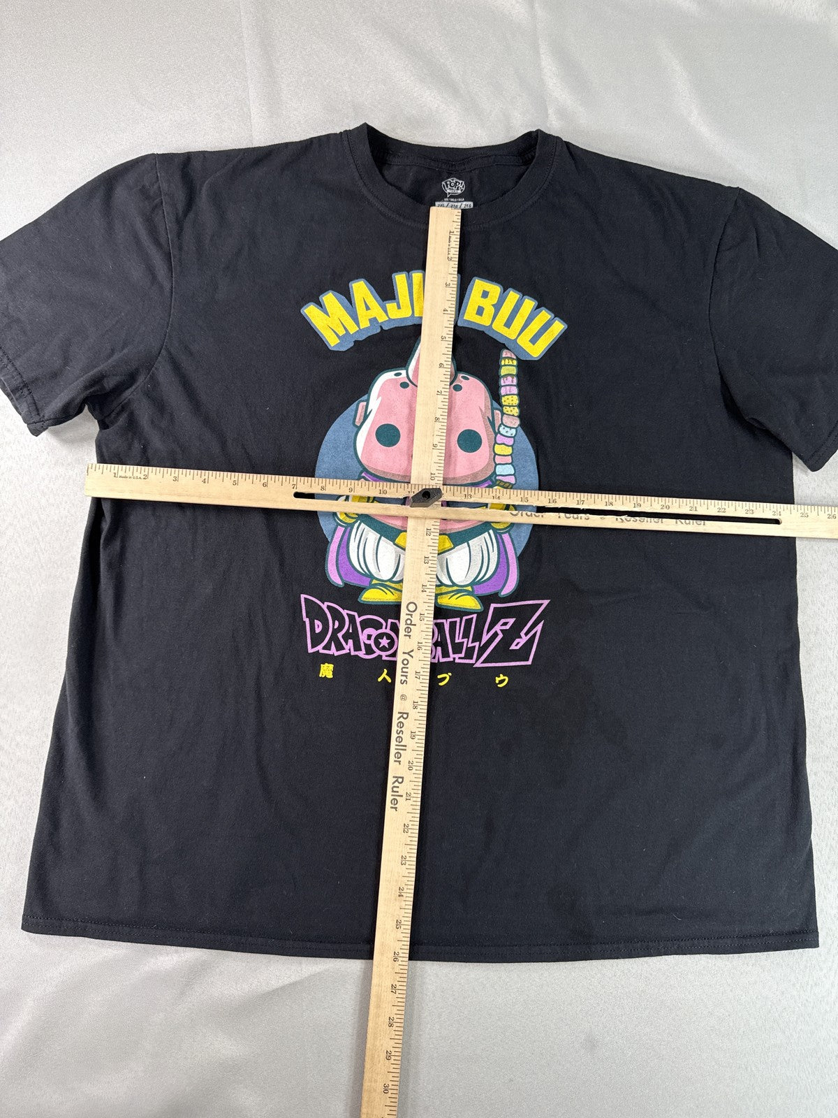 POP! TEES 2XL Majin Buu Dragon Ball Graphic Black 100% Cotton Short Sleeve