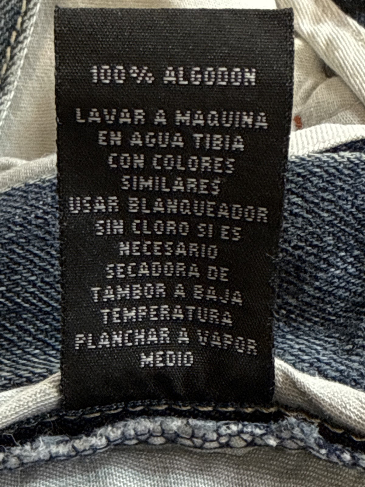 MICROS M2BX 385 Jeans 34x30 Blue 100% Cotton Straight Leg Classic Zip Fly
