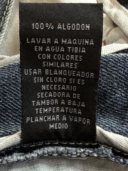 MICROS M2BX 385 Jeans 34x30 Blue 100% Cotton Straight Leg Classic Zip Fly